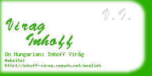 virag inhoff business card
